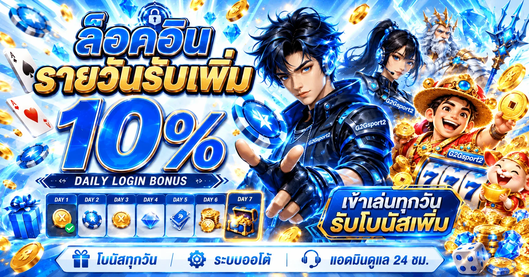 G2Gsport2 โบนัสล็อกอินรายวันและระบบอัตโนมัติ
